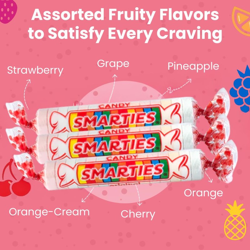 Smarties Candy Bulk Rolls Original Flavor - Gluten & Vegan