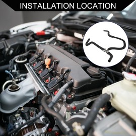 Hihaha No.55038134AF HVAC Heater Hose Assembly for Chrysler 300 2005-2023 / Inner Radiator Coolant Hose/Durable Rubber / 1 Pcs Black