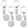 4pk Trolley Coin Keyring UK Set | Shopping Trolley Token