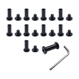 MY MIRONEY 10 Sets Binding Post Screw Hex Drive Socket Cap Bolts Stainless Steel Binding Bolts and Barrel Nuts Kit, for Furnitures Leather Belt Buckle, M6 x 8mm x 20mm