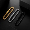 Qumfole Bracelets for Men-Stainless Steel Fold Over Clasp Franco Chain