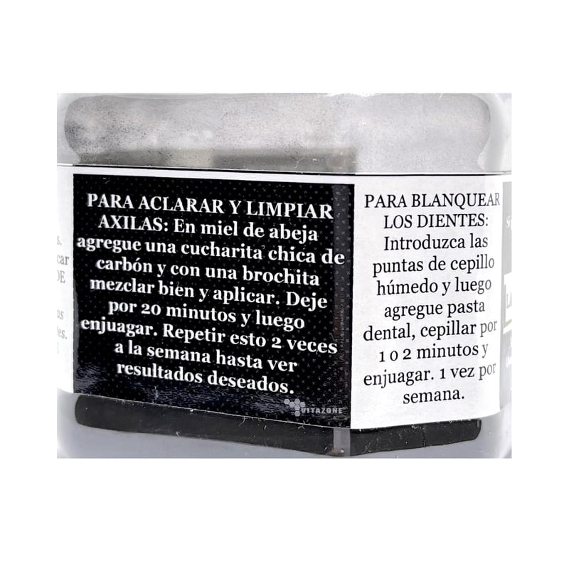 Carbón Activado de Coco en polvo 50 g 3 Generaciones
