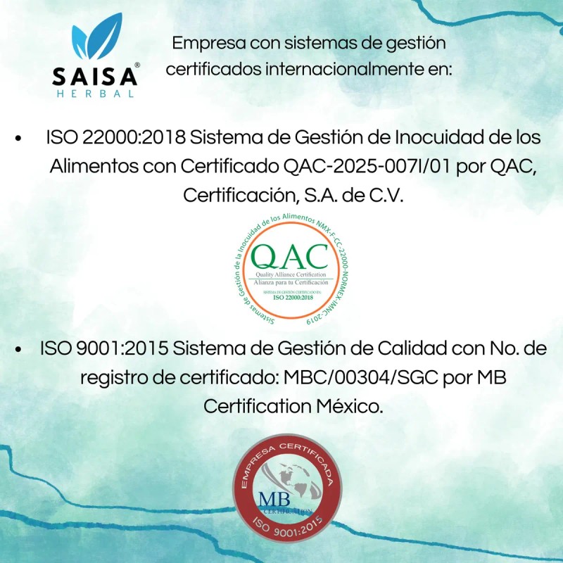Saw Palmetto 120 Cápsulas Saisa Herbal Salud Prostática Apoyo Urinario