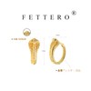 Fettero Women's Pierced Earrings, Hoop Earrings, Allergy-Free, Metal Allergy-Free, Made