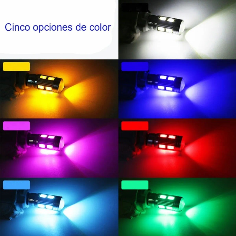 Par Faros Led T10 Lupa Canbus Pellizco Sin Señal Error