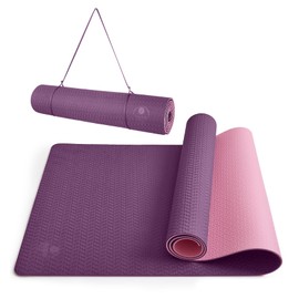 IUGA Yoga Mat Thick Non Slip Anti-tear Pilates Mat Eco Friendly Hot Yoga Mats for Workout & Exercise(72"x 24"x 6mm)