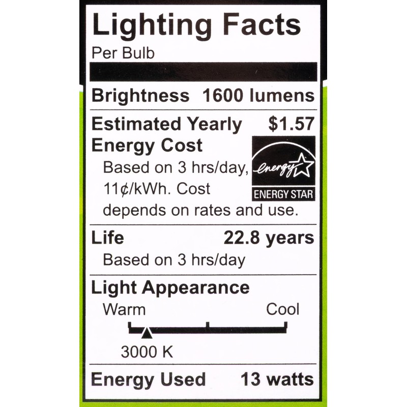 Maxlite E13A19DLED30/G2T LED Light Bulb, 13W A19 Omnidirectional E26 Bulb,