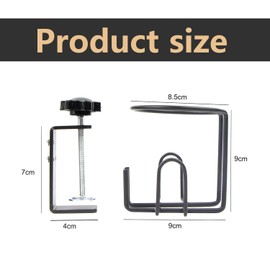 Cup Holder Desk Bottle Holder Drink Holder Table - Universal Leak-proof Ring Drink Holder Clamp Adjustable Drinking Cup Holder Clip Stainless Steel Drink Holder for Home, Pack of 1