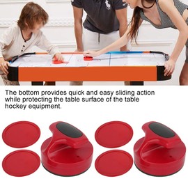 Air Hockey Pushers and Air Hockey Pucks Air Hockey Paddles,Goal Handles Paddles Replacement Accessories for Game Tables 76 MM, Red