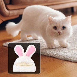Pet Headwear Jagowa Cute Rabbit Ear Costume Bunny Hat Outfit for Cat kitten Small Dog Daily Festival Costume Cosplay