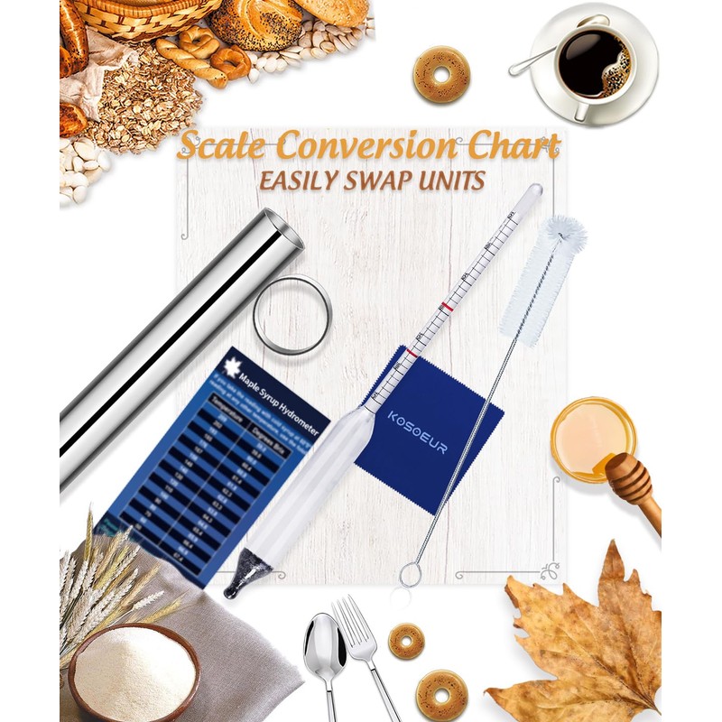 Maple Syrup Hydrometer Test Cup Kit, Maple Sap Hydrometer With
