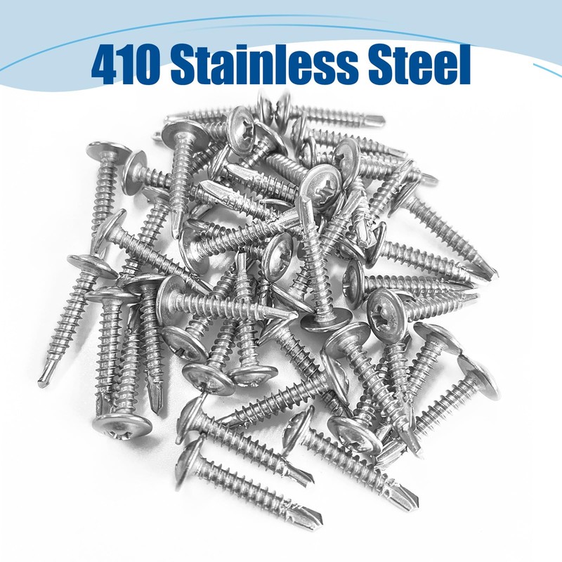 ANCHOREASE #8×5/8″ (350Pcs) 410 Stainless Steel Self Drilling Screws, Truss