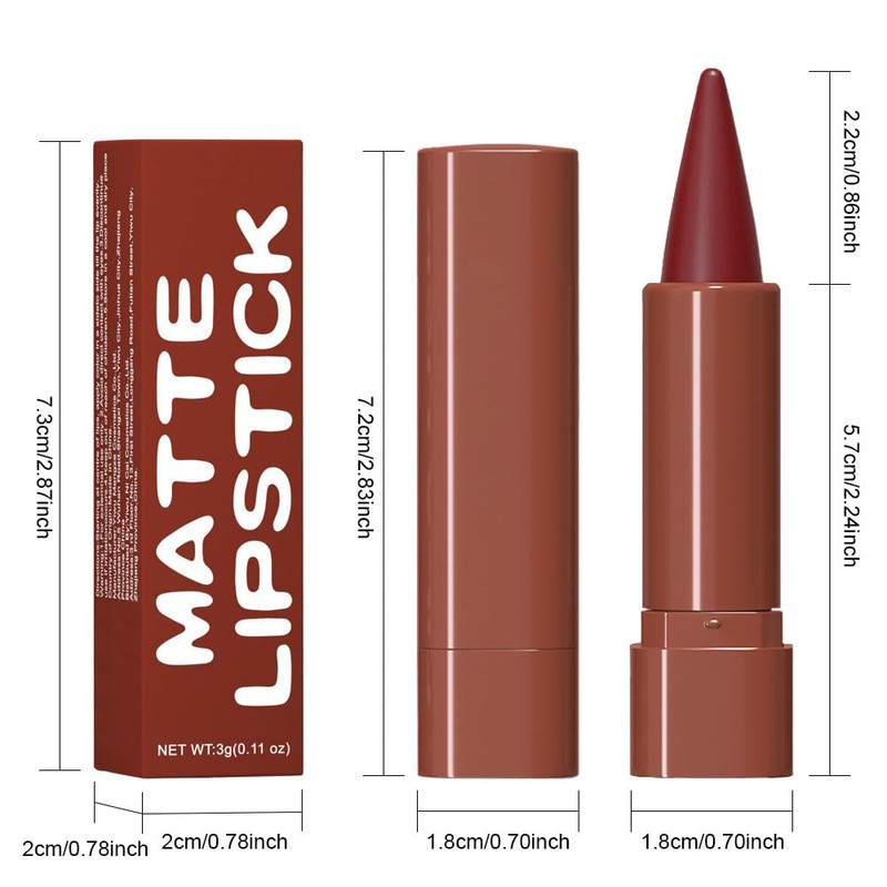 evpct Plum Red Gradient Matte Lipstick Lip Liner Crayon Combo
