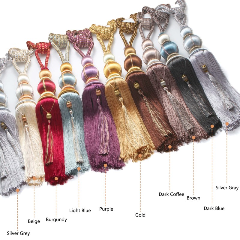 Paired Lantern Single Hanging Ball Tassels Curtains Buckle Sling Binding