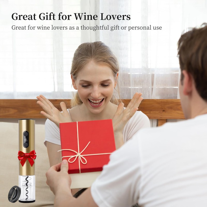 ELMWAY Battery Operated Electric Wine Opener by ELMWAY - Stainless