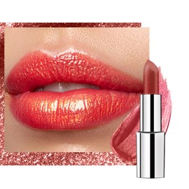 Beauty Searcher Diamonds, Sparkling Lipstick, Super Luminous Care Pen, Liquid Lipstick, Not Glued to Red Pencil and Waterproof Lipstick #08