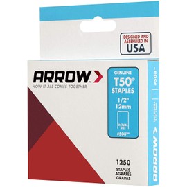 Arrow Fastener 508 Genuine T50 1/2-Inch Staples, 3 Pack