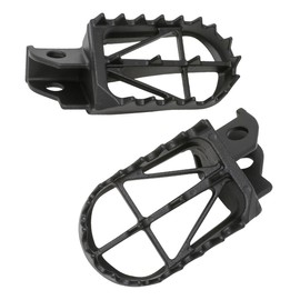 ZETA Racing SEROW250/TRICKER, XTZ125, XT250 Wide Foot Peg, Chromoly Mid (Equivalent to Genuine Product), Front and Back Width: Approx. 2.0 inches (50 mm), Stable Riding, Standing, Mud Drainage,