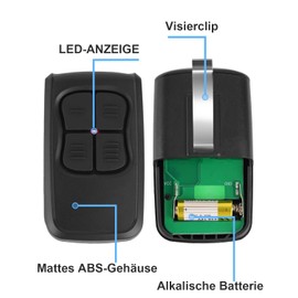 Selridasia 40.685 MHz Garage Door Opener Hand Transmitter for Standard Steel T40, FM Remote Control for Standard Steel T40-1, T40-2, T40-4M Standard Steel Perfect S, Perfect SE, 900, 1200, Pack of 2