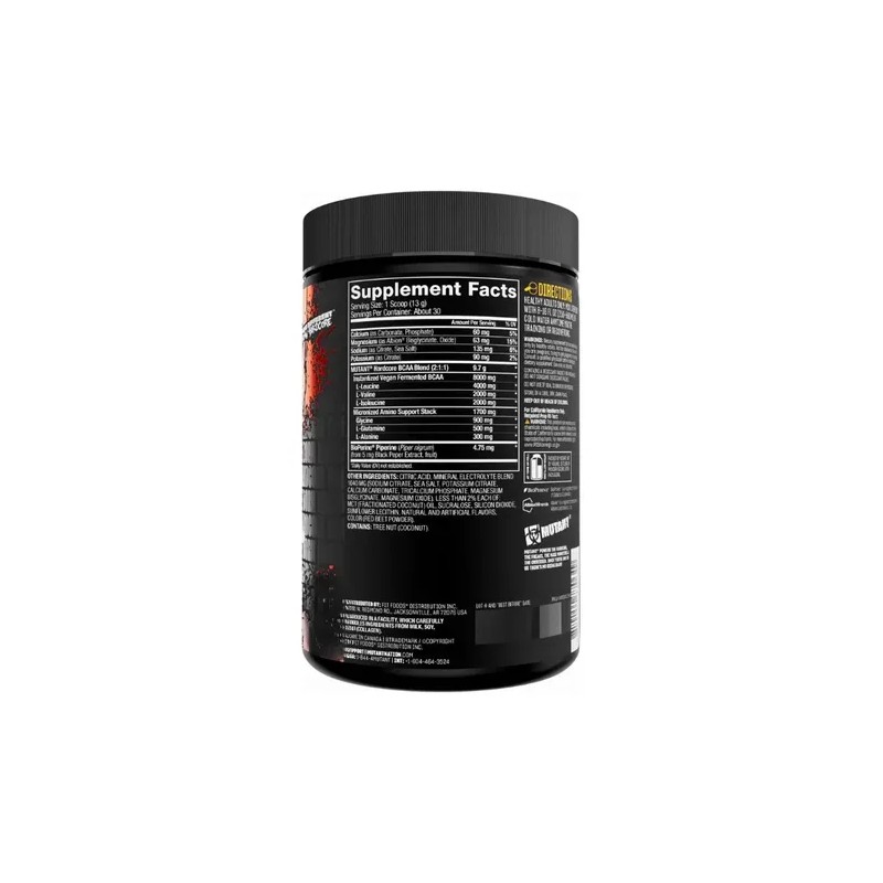 Bcaa Hardcore Mutant Aminoacidos Suplemento 30 Servicios Sabor Grape