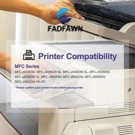 LC406XL High Yield Ink Cartridge Set (BK/C/M/Y, 4 Pack) Compatible for Brother LC406XL LC406 XL Ink Cartridges Use with MFC-J4335DW MFC-J4535DW MFC-J5855DW MFC-J6955DW MFC-J6555DW Printer