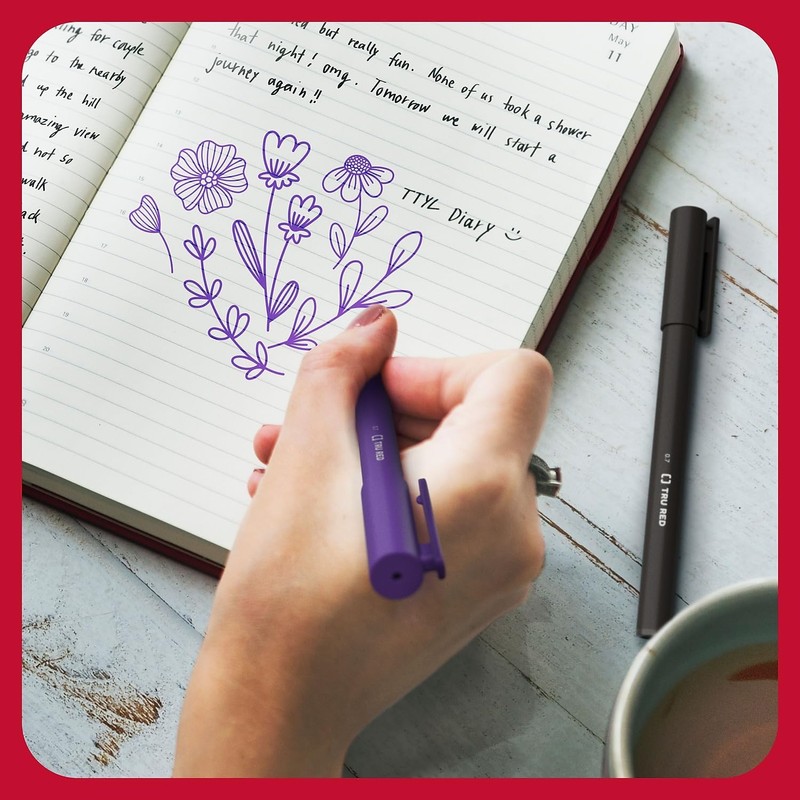 TRU RED Gel Stick Pens, Medium Point 0.7mm, Assorted Ink