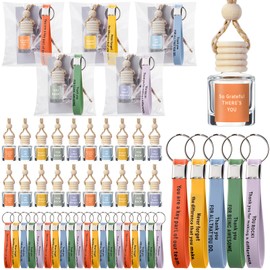 60 Pcs Employee Appreciation Gifts Bulk Car Diffuser Bottle Keychain