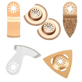 Pack of 6 Semicircle Saw Blades Metal Oscillating Emery Multi Saw Blade Multitool Multifunctional Tool Oscillating Accessories for Dre-mel Fe-in Multi-mas-ter Bos-ch Sch-lei-fer (Golden)