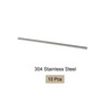 Rebower 10pcs Full Thread Rod 304 Stainless Steel Rod Bar