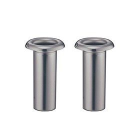 Flower Stand for Graves, Premium Stainless Steel, Medium Insert, No Brim, Tube Diameter: 1.7 inches (44 mm), Ring Bottom Depth: 4.7 inches (120 mm), Set of 1 to 2 (S-44 (Small)