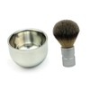 FRCOLOR Stainless Steel Shaving Brush Shaving Bowl Set Women's and