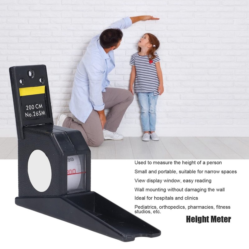 2 Metre Height Ruler, Wall-Mounted Height Gauge, Body Growth, Stature,