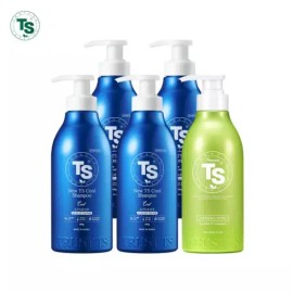 TS 뉴 TS쿨샴푸 500g*4개+프리미엄트리트먼트500g*1개 New TS Cool Shampoo 500g*4 + Premium Treatment 500g*1