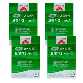 Goryeo Eundan Korea Eundan Vegetable Pure Altige Omega3 Memory Plus 60 Capsules / 고려은단 식물성 퓨어 알티지 오메가3 기억력 플러스 60캡슐 X 4박스
