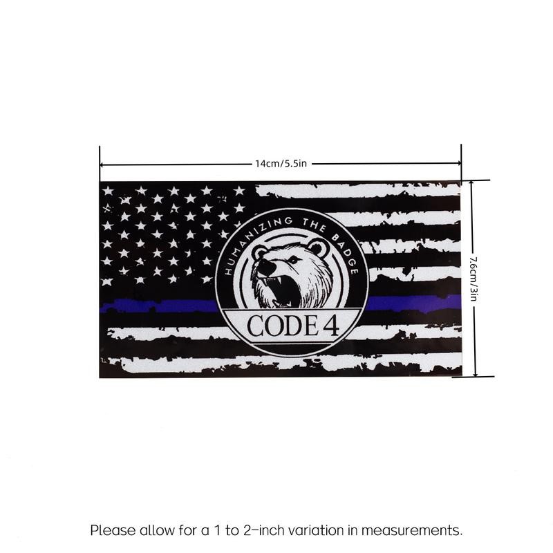 American Thin Blue Line Sticker - Car & Laptop Decal