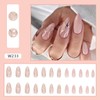 24Pcs Full Cover Reusable False Nails Kit, Press on Nails