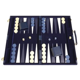 Deluxe Backgammon Set - Board Game (Blue - 18"x12")