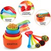 Rightox Measuring Cups and Spoons Food Graded Plastic Stackable Kitchen