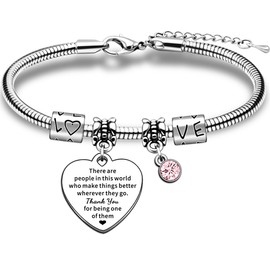 AMZQ Thank You Gifts for Women Leaving Bracelet gifts for Colleagues Coworker Appreciation Gift for Boss Retirement Going Away Ideas for Teachers There Are People In This World Gift