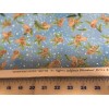 Hoffman California Fabrics Pinecones on Snowy Blue w Silver Accents