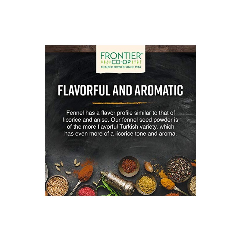 Frontier Co-op Fennel Seed Powder, Certified Organic, Kosher | 1