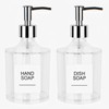 Clear Acrylic Soap Dispensers Set with Rust Proof Pumps and