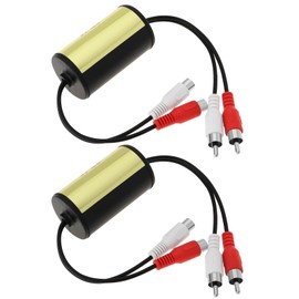 VGOL 2Pcs Effectively Reduce Audio Noise Filter RCA Male to Female 2 Channels Audio Filter for Car Audio and Home Audio Amplifiers