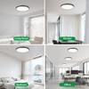 TALOYA 18 Inch Black Flush Mount Led Ceiling Light Fixture