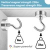 FINDMAG 6 Pack Silver Magnetic Hooks, 10 kg+(22 lb+) Strong