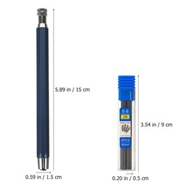 SHERCHPRY Lápices Mecánicos de Metal para Dibujo y Escritura con Recargables Lápices Retráctiles para Estudiantes Color Azul Oscuro