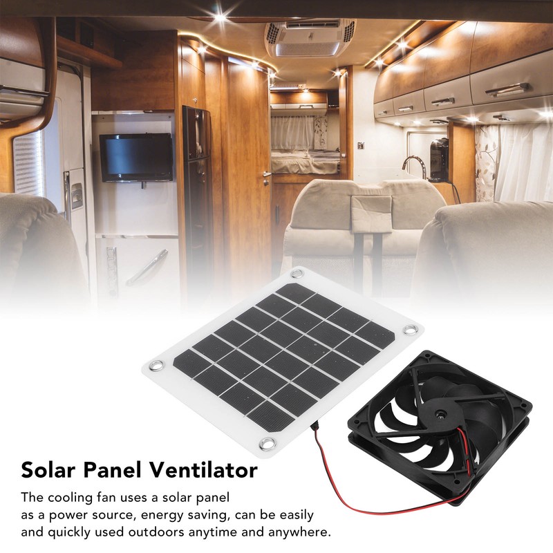 10W Solar Powered Exhaust Fan 5V Waterproof Portable Monocrystalline Silicon