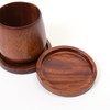 [徳成] コースター 茶托 (漆塗り/直径9.5cm) 2枚入り｜おしゃれな木製デザインでおもてなしを格上げ TAV-201