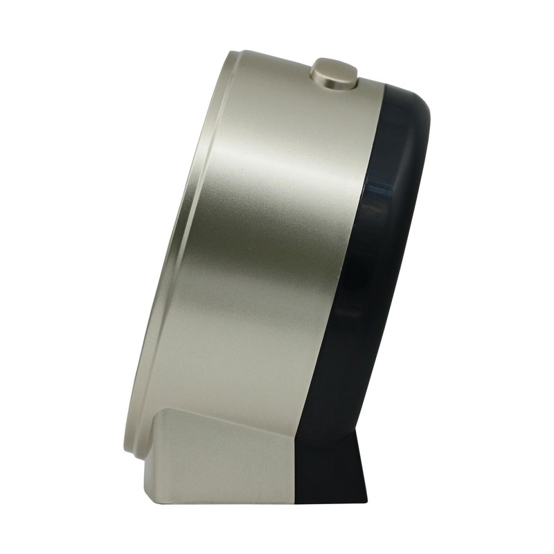 Seiko QHE199GLH Round Classic Non Ticking Bedroom Alarm Clock, Gold,