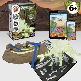 Science4you Stegosaurus Fossil Digging Kit for Kids - Dinosaur Fossil Dig Kit, Glow-in-The-Dark Stegosaurus Fossils for Kids, Excavation Kit, Stem Toys, Games, Gifts for 6+ Year Old Boys and Girls